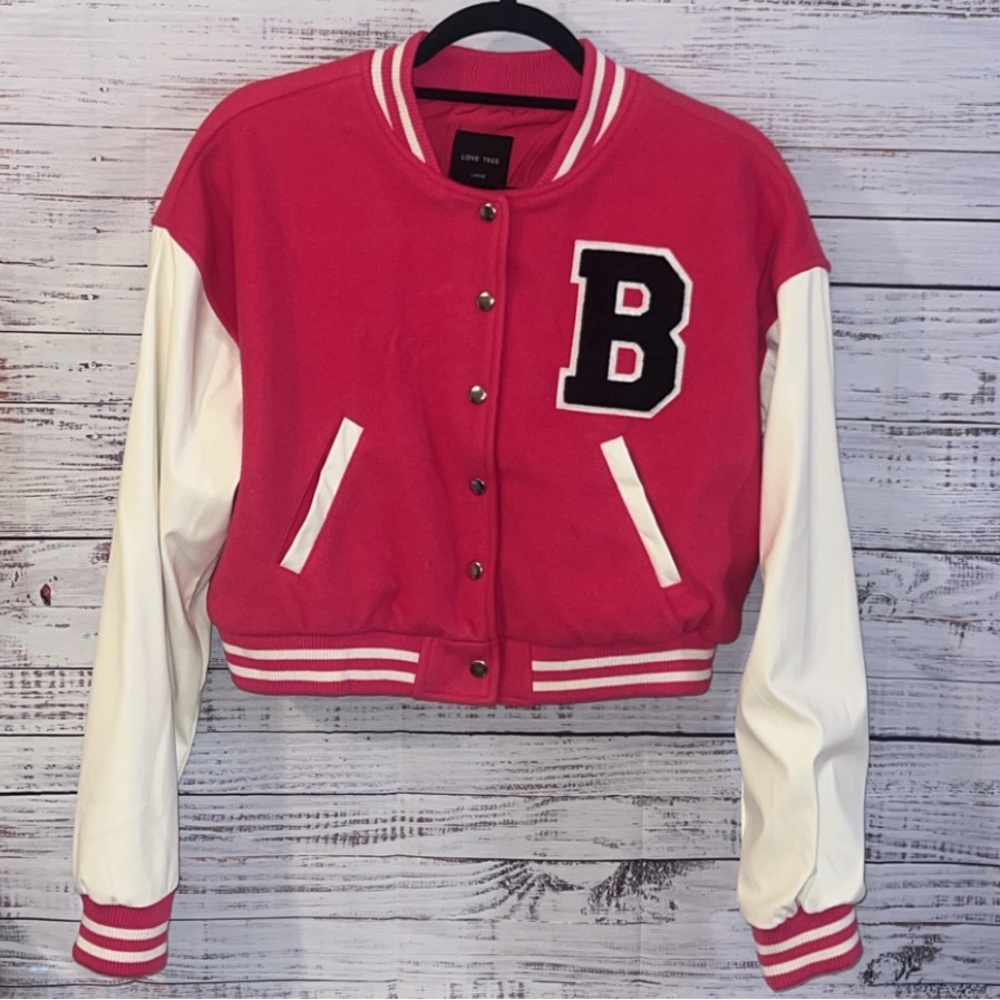 Love Tree Varsity Letter Baseball Jacket